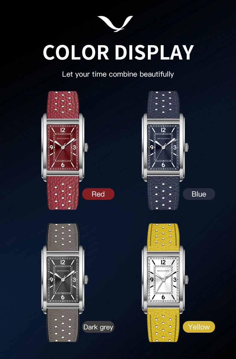 New Specht & Söhne Fashion Couple Watches VH31 Quartz Watches Casual Retro Clocks Sapphire Crystal Leather Strap Wristwatch