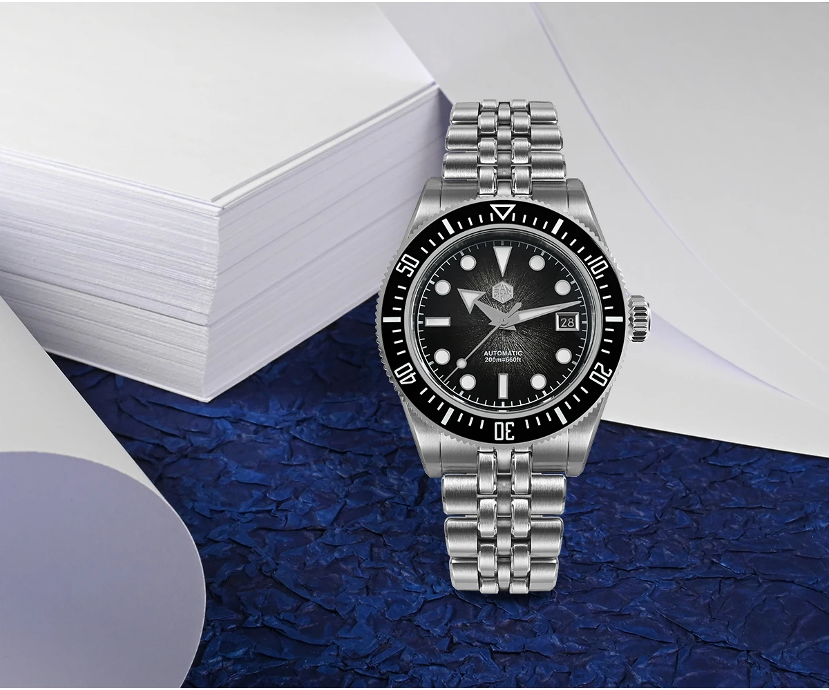 San Martin 37.5-40mm Original Design Luxury Couple Watch Miyota 9015 Automatic Mechanical Men Diver Watches Waterproof SN0148