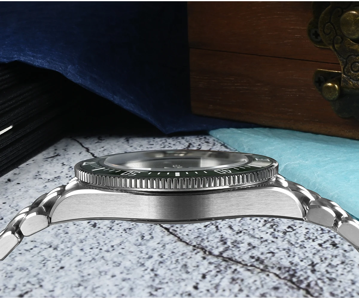 San Martin 37.5-40mm Original Design Luxury Couple Watch Miyota 9015 Automatic Mechanical Men Diver Watches Waterproof SN0148
