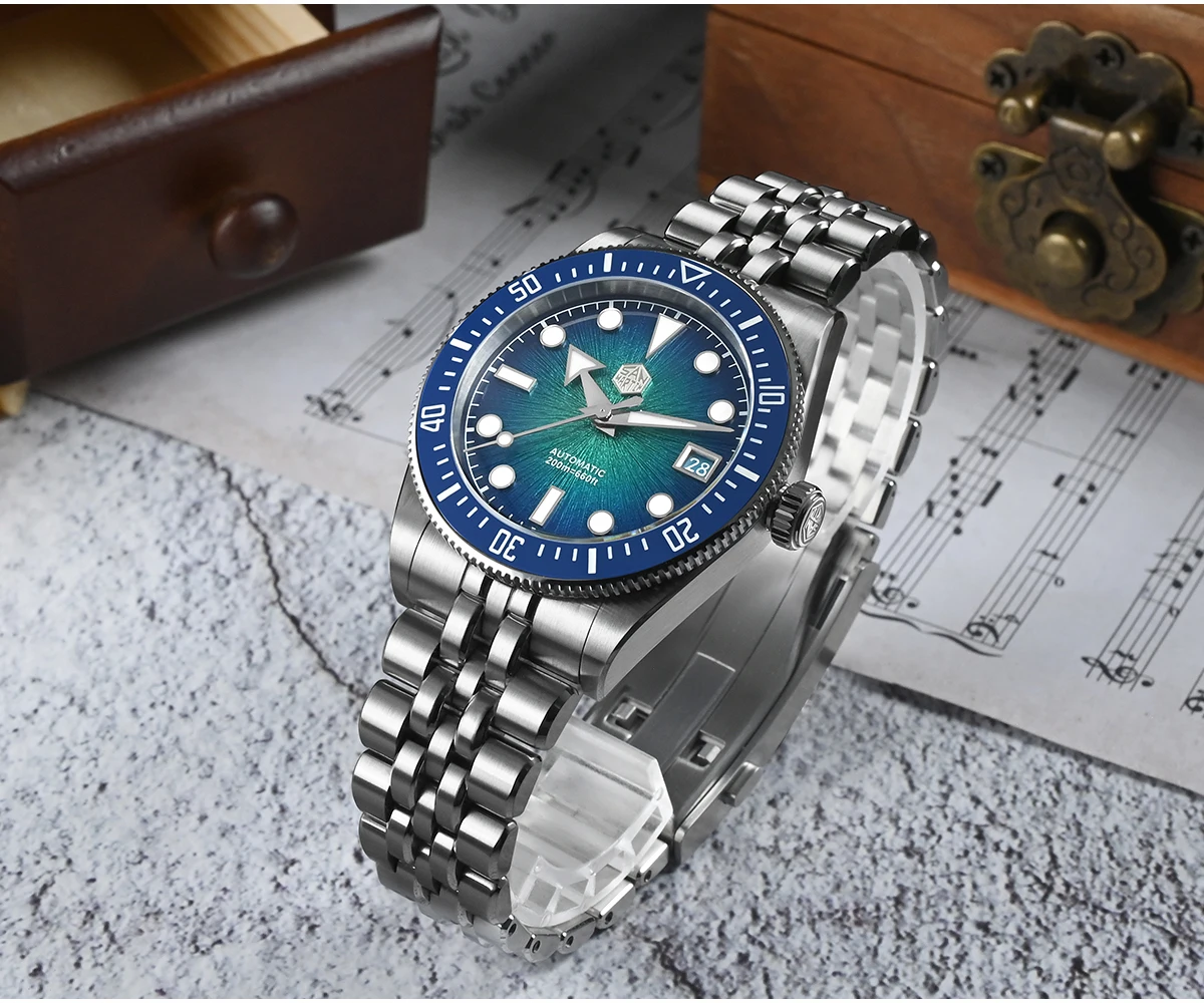 San Martin 37.5-40mm Original Design Luxury Couple Watch Miyota 9015 Automatic Mechanical Men Diver Watches Waterproof SN0148