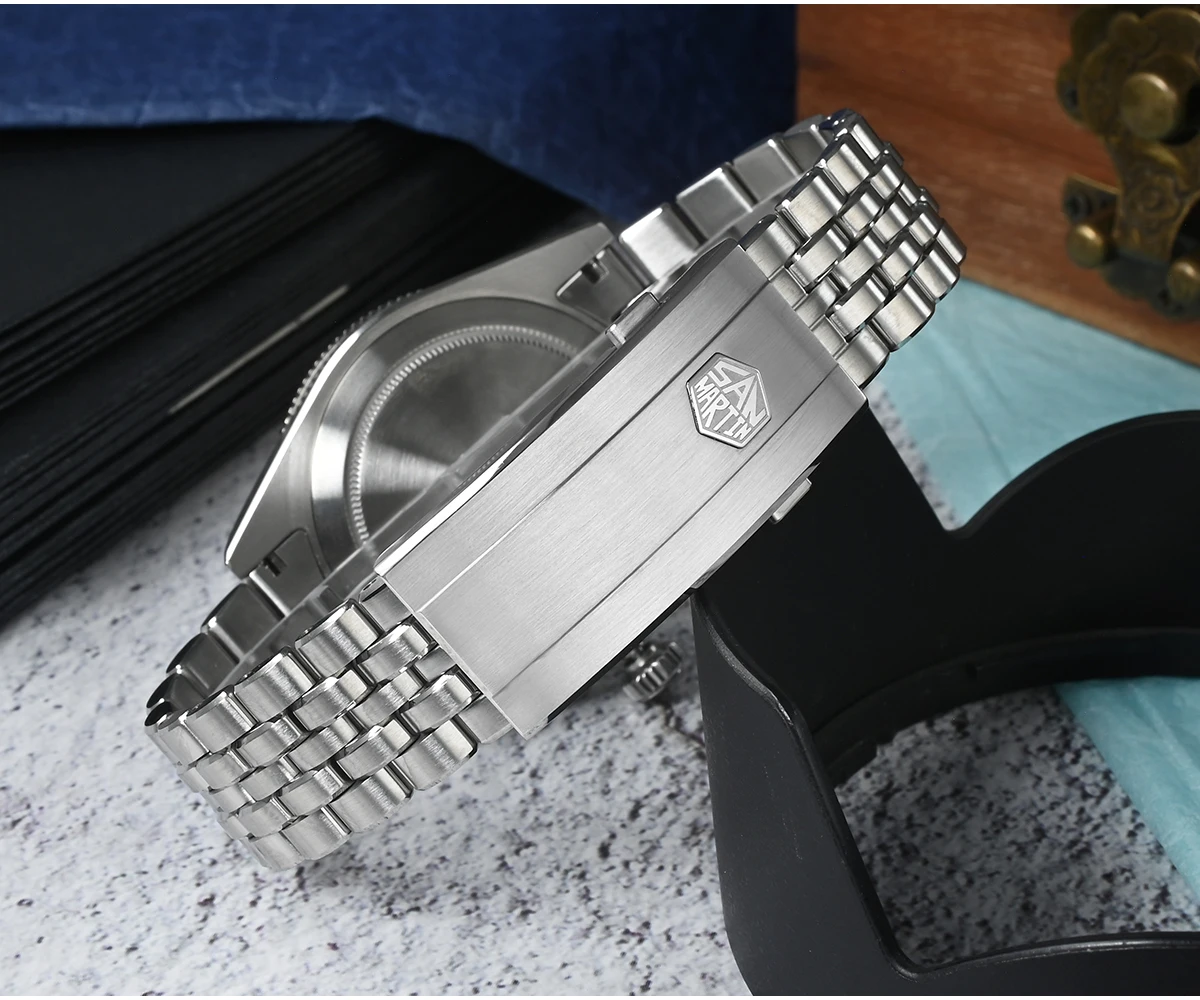 San Martin 37.5-40mm Original Design Luxury Couple Watch Miyota 9015 Automatic Mechanical Men Diver Watches Waterproof SN0148