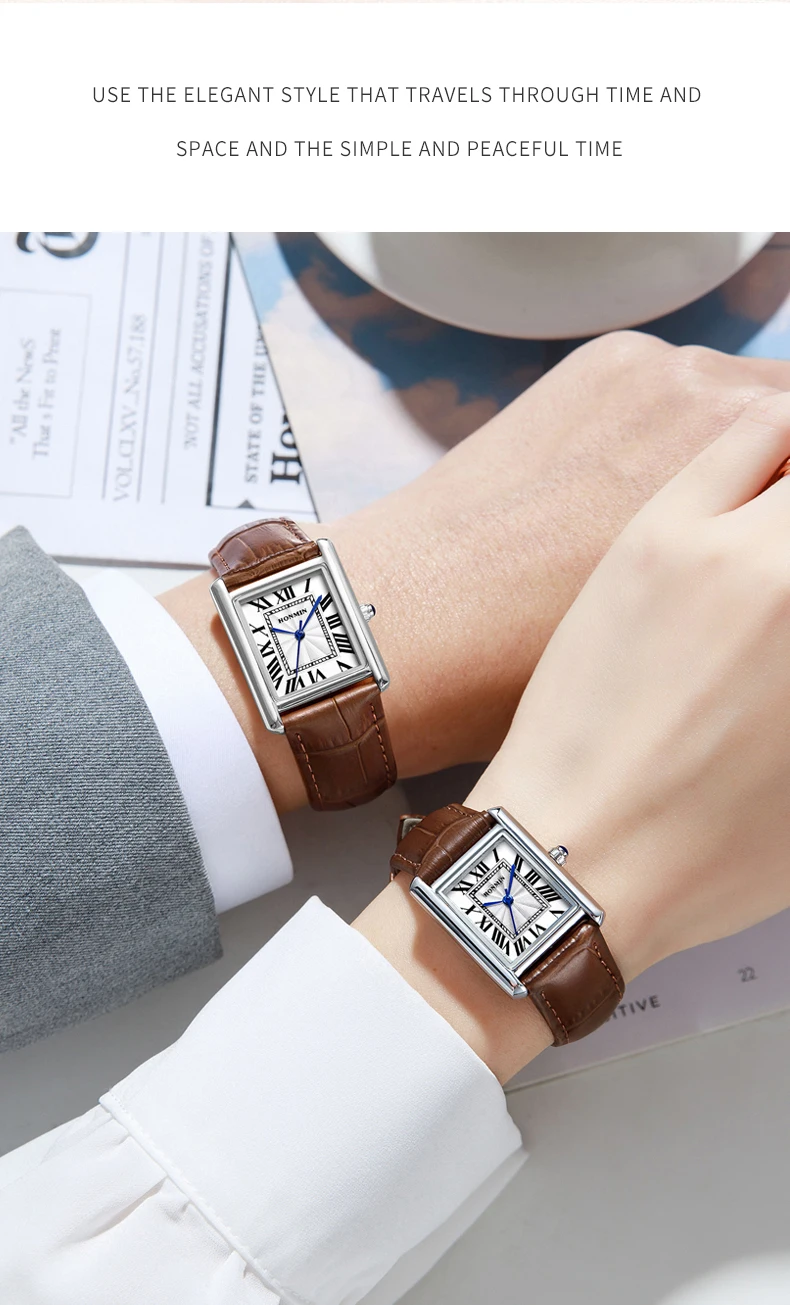 Watches for Women and Men New Fashion Leather Strap Waterproof Quartz Wristwatches Couple's Watches Gifts Drop Shipping reloj