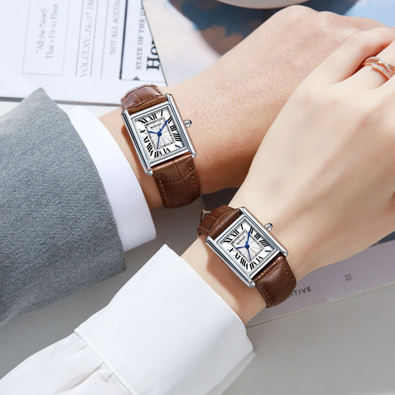 Watches for Women and Men New Fashion Leather Strap Waterproof Quartz Wristwatches Couple's Watches Gifts Drop Shipping reloj