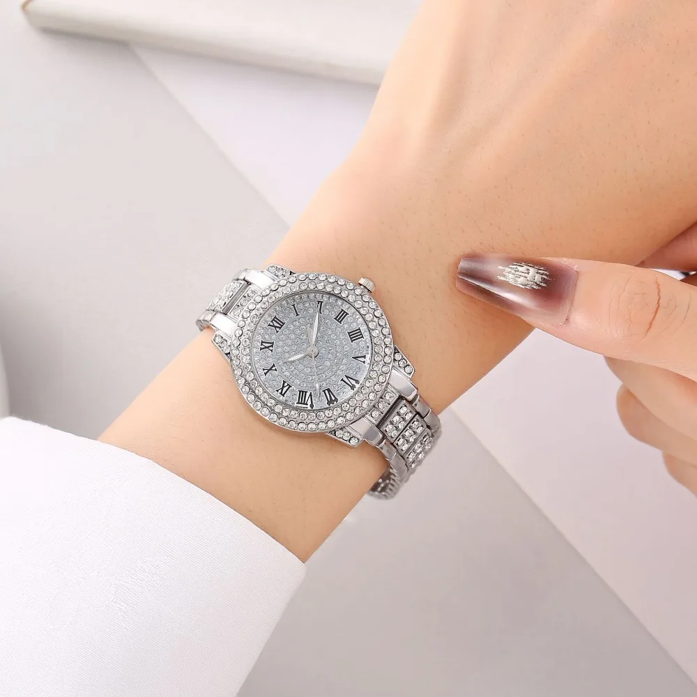 5pcs Luxury Women's Quartz Watch and Jewelry Set Quartz Movement, Elegant Women's Watch for Women, Holiday Gifts for Women