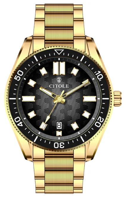 Rugged Citole Authentic Colors Real CITOLE Miyota Sapphire Crystal Stainless Steel Two-tone Watches Comfortable Adjustable 2027