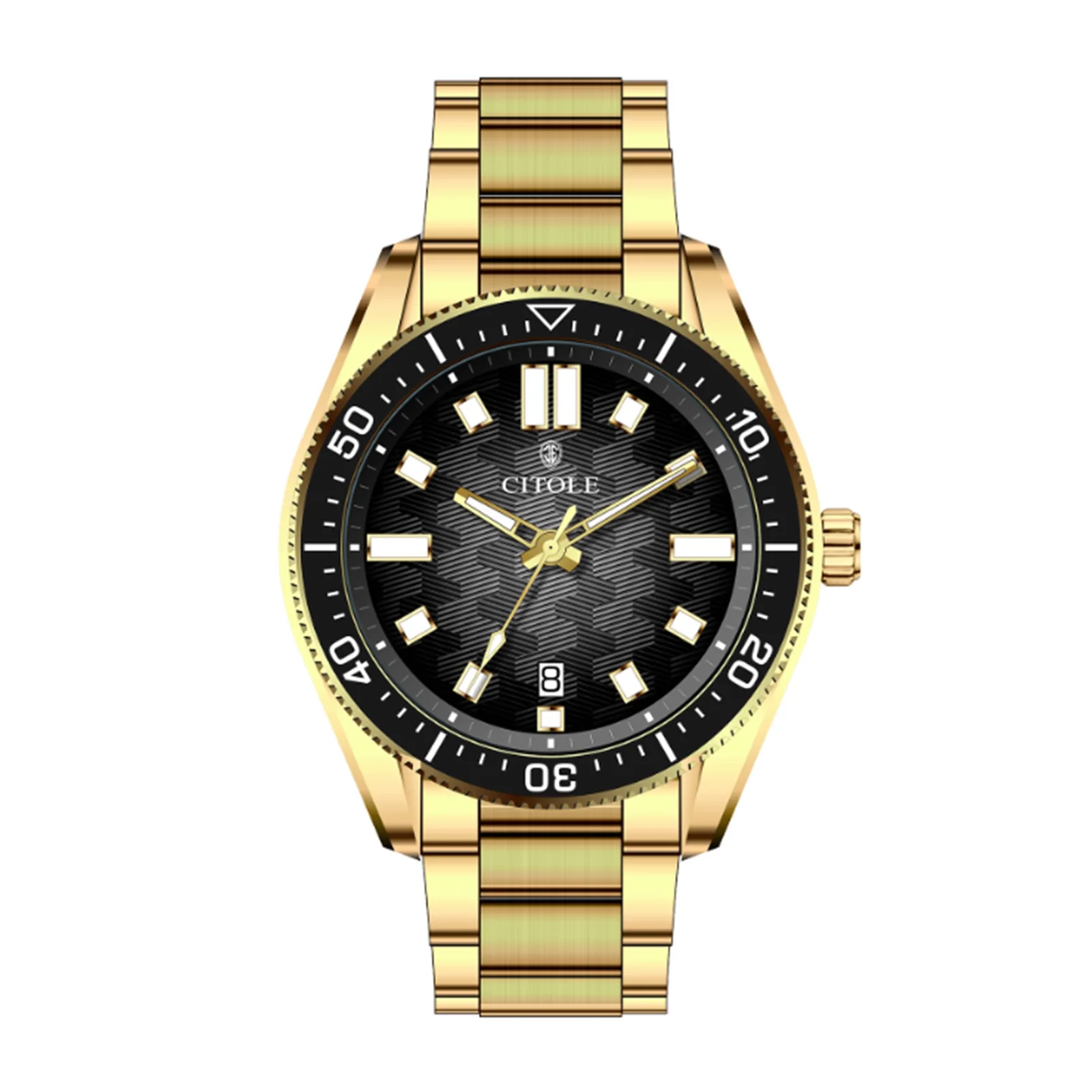 Rugged Citole Authentic Colors Real CITOLE Miyota Sapphire Crystal Stainless Steel Two-tone Watches Comfortable Adjustable 2027