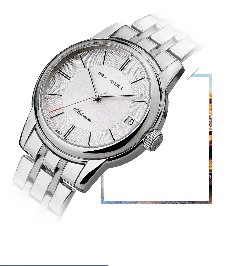 Seagull Classic Fashion Couple Watches Luxury Men Women Business Casual Leather Automatic Mechanical Watch Luxury Wristwatch 405