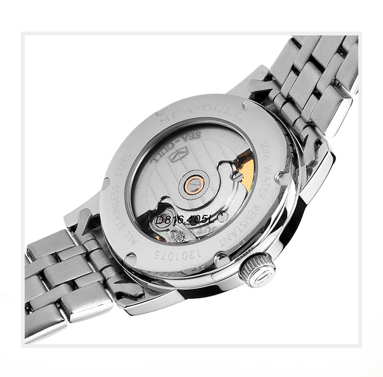 Seagull Classic Fashion Couple Watches Luxury Men Women Business Casual Leather Automatic Mechanical Watch Luxury Wristwatch 405