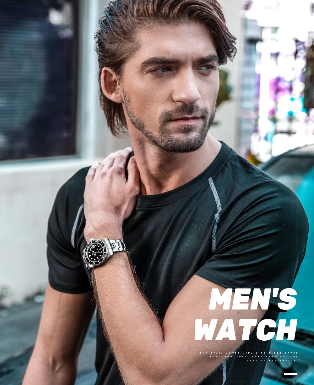 ADDIESDIVE Stainless Steel Watch Men's European and American Business Casual Quartz Watch 200M Waterproof Outdoor Analog Watches