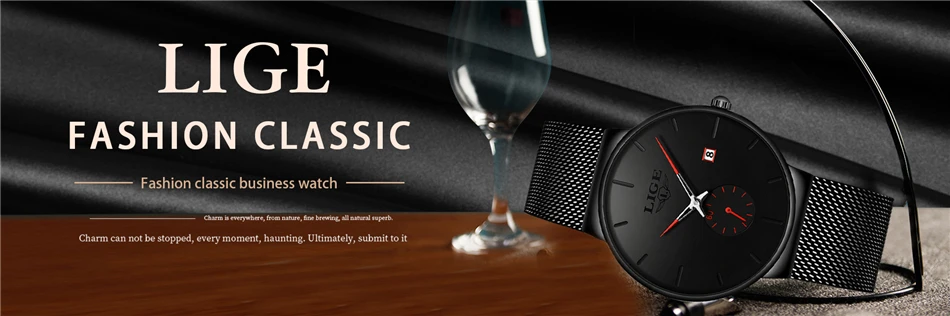 LIGE Quartz Clock Sports Men Watch Top Brand Luxury Famous Dress Fashion Watches Male Unisex Ultra Thin Wrist watch Para Hombre