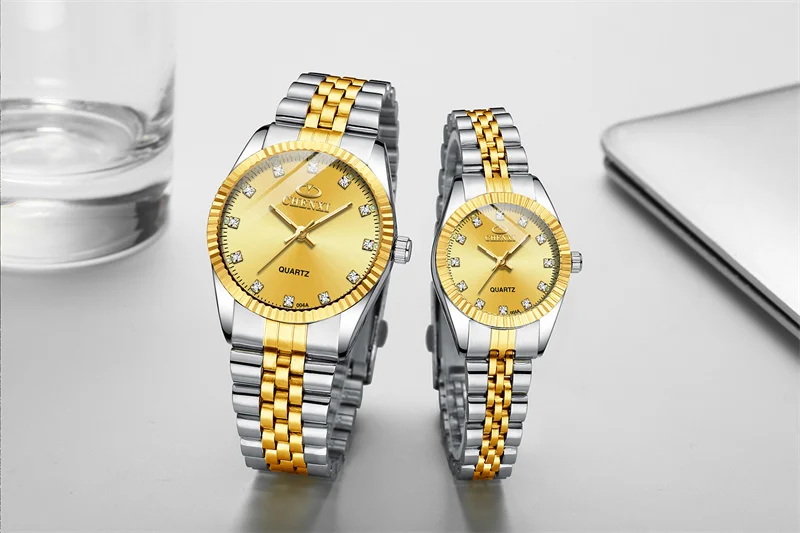 CHENXI 004A Luxury Men and Women Watch Waterproof Date Clock Male Sports Watches Men Quartz Casual Steel Couple Wrist Watch Gift
