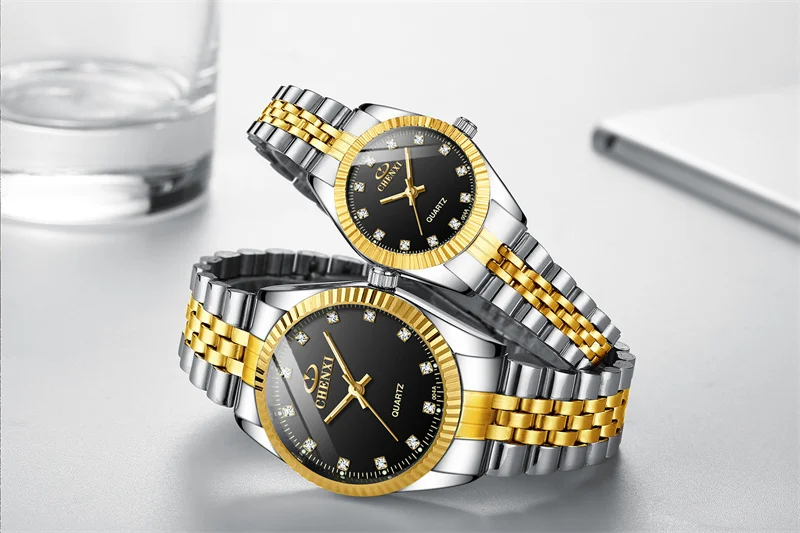 CHENXI 004A Luxury Men and Women Watch Waterproof Date Clock Male Sports Watches Men Quartz Casual Steel Couple Wrist Watch Gift
