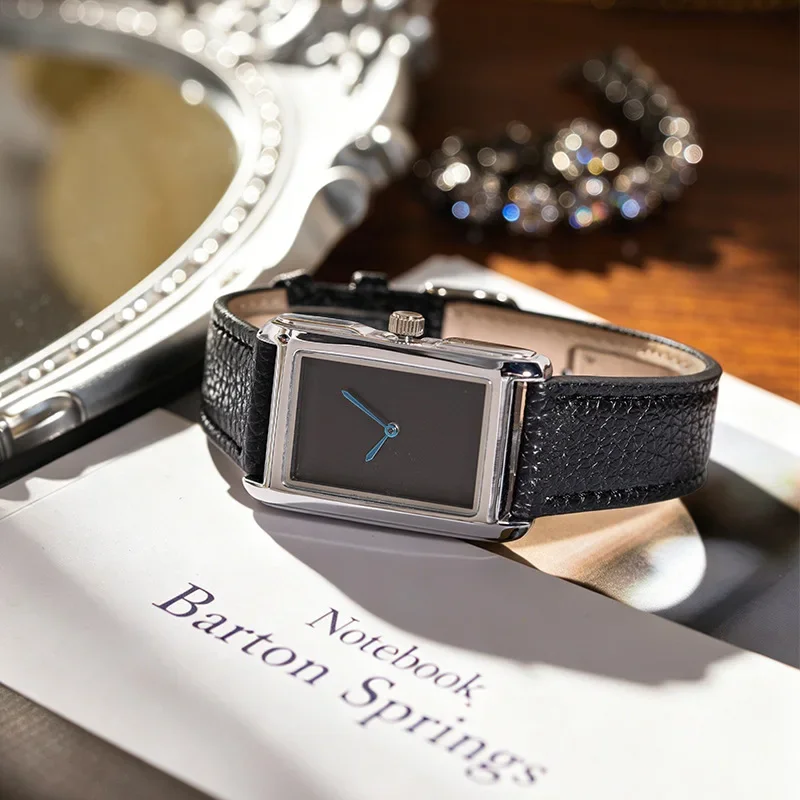 Couple Watch for Men Women Vintage Reloj Mujer Quartz Wristwatch Male Female Ladies Orologio Business Man Rectangle Shaped Clock