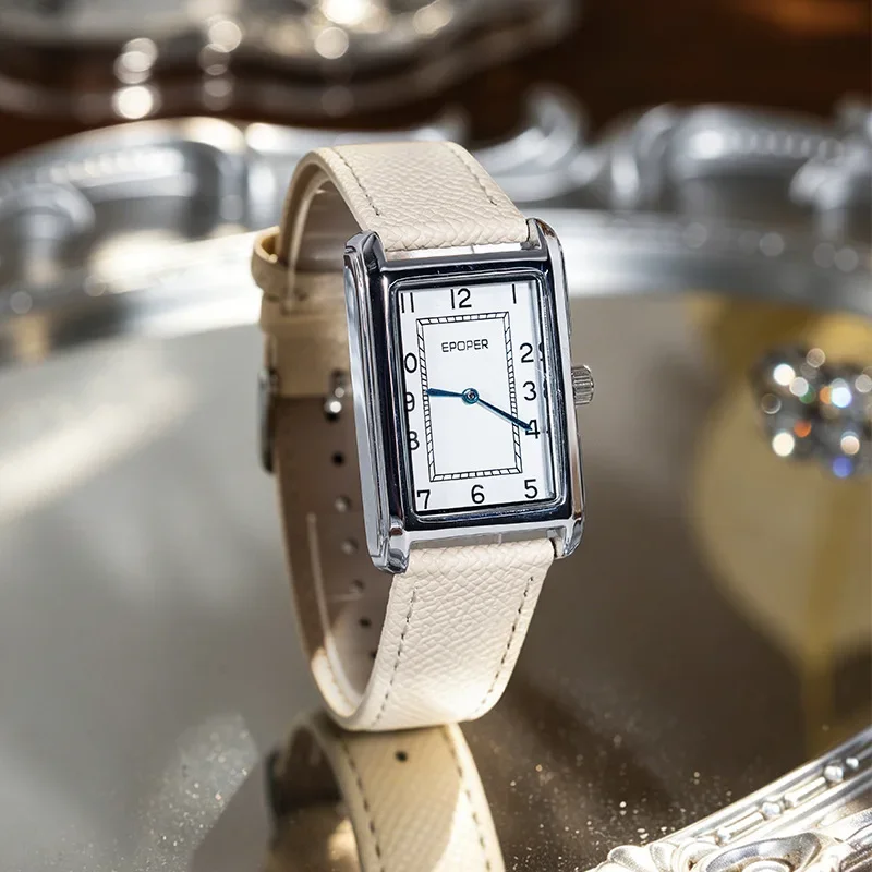 Couple Watch for Men Women Vintage Reloj Mujer Quartz Wristwatch Male Female Ladies Orologio Business Man Rectangle Shaped Clock