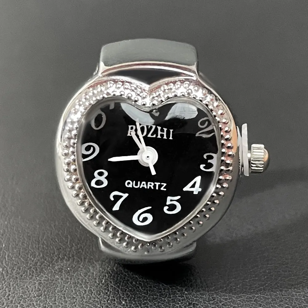 Alloy Shell Love Quartz Arabic Digital Dial Fashion Men's And Women's Ring Watch Compact