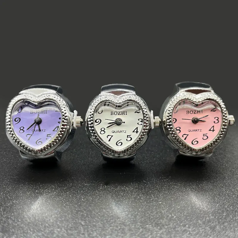 Alloy Shell Love Quartz Arabic Digital Dial Fashion Men's And Women's Ring Watch Compact