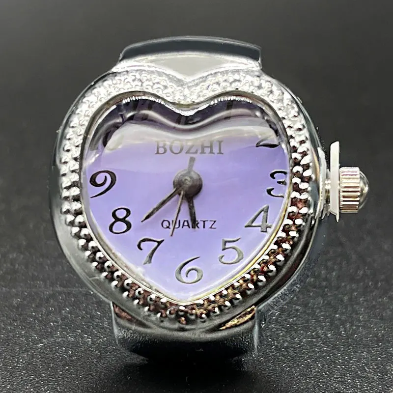 Alloy Shell Love Quartz Arabic Digital Dial Fashion Men's And Women's Ring Watch Compact