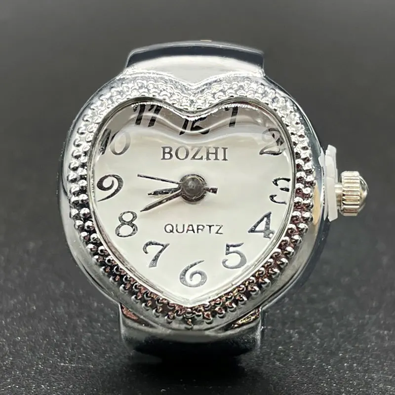 Alloy Shell Love Quartz Arabic Digital Dial Fashion Men's And Women's Ring Watch Compact