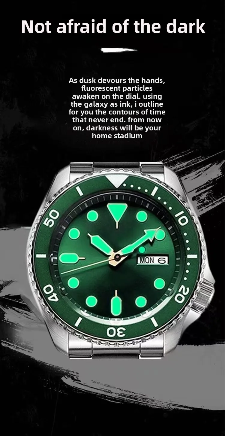 Mens Fashion Quartz Watch Steel Belt Luminous Calendar Business Classic Style