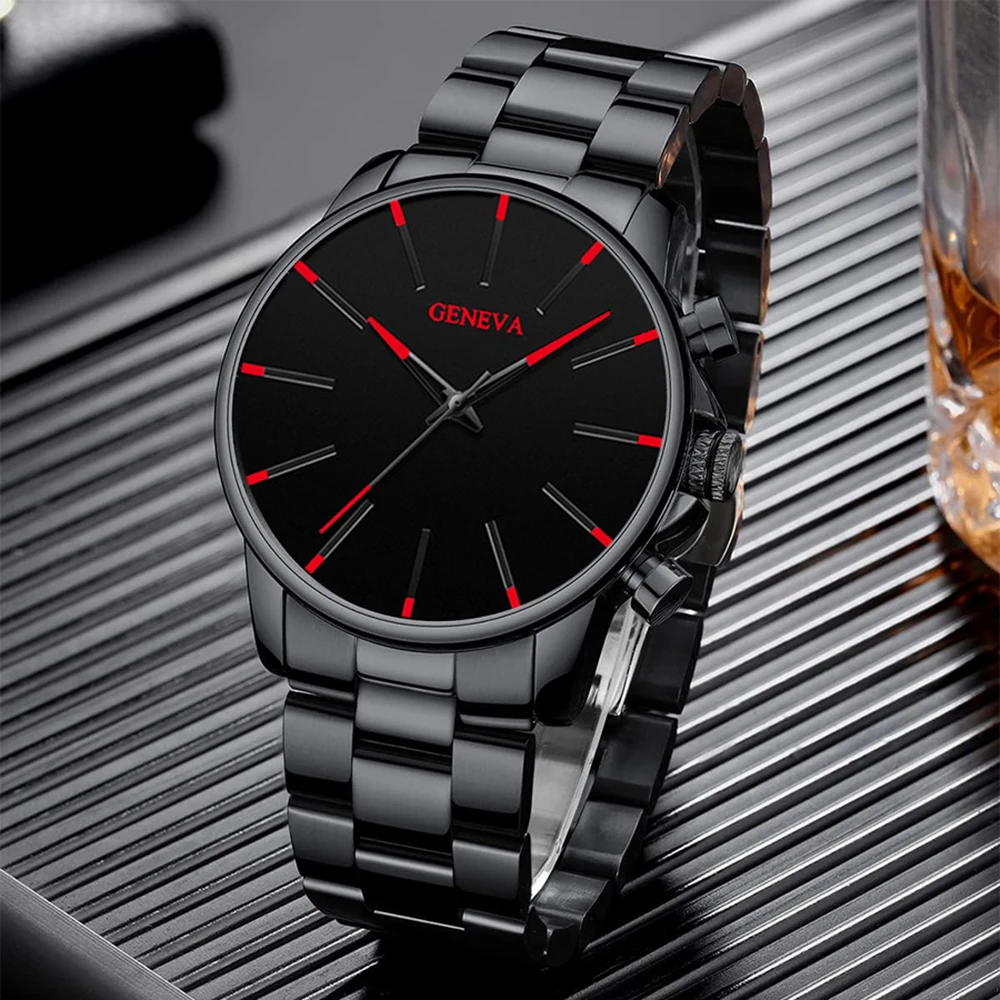 Fashionable and casual men's watch, business-style simple quartz wristwatch, Christmas, Thanksgiving, Valentine's Day gifts