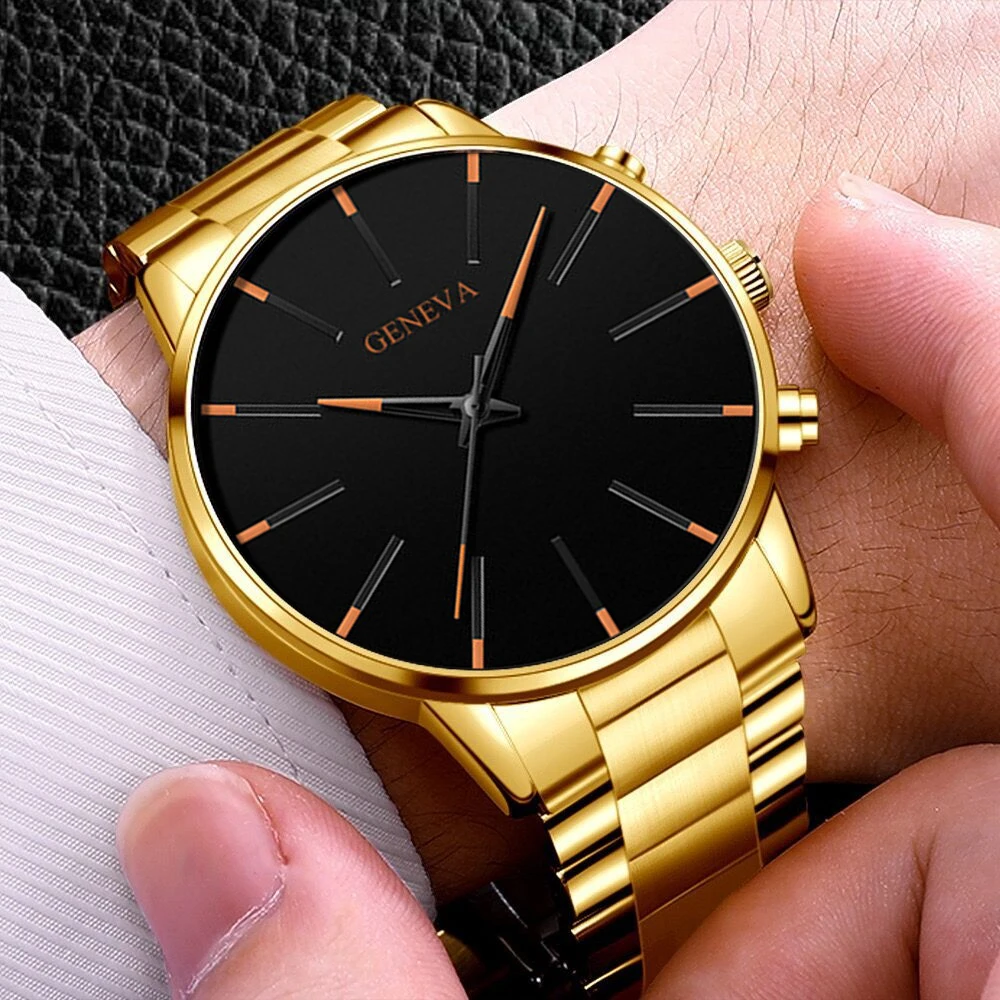 Fashionable and casual men's watch, business-style simple quartz wristwatch, Christmas, Thanksgiving, Valentine's Day gifts