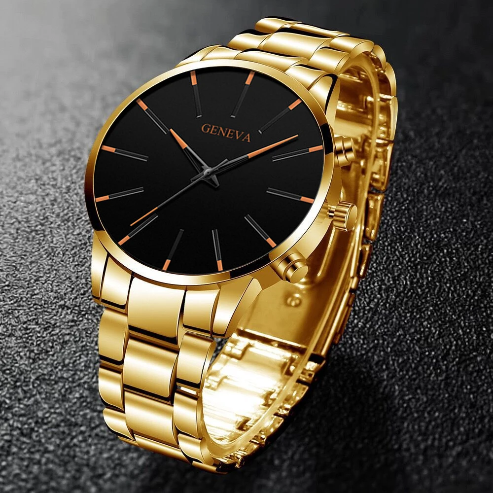 Fashionable and casual men's watch, business-style simple quartz wristwatch, Christmas, Thanksgiving, Valentine's Day gifts