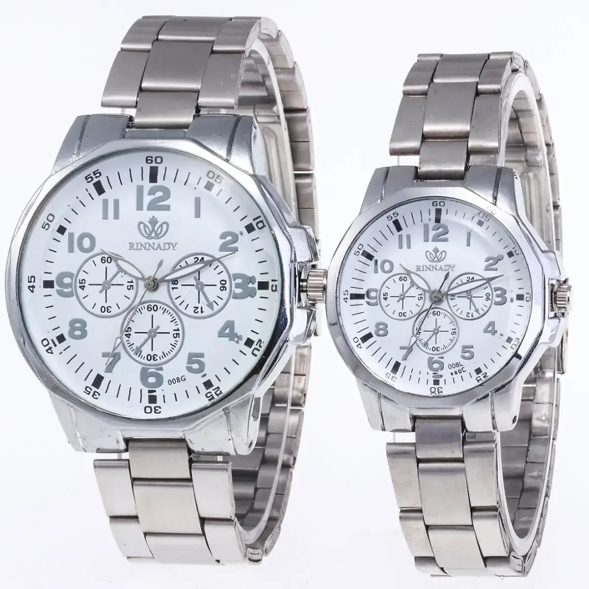 2pcs Couple's Classic Simple Quartz Watches
