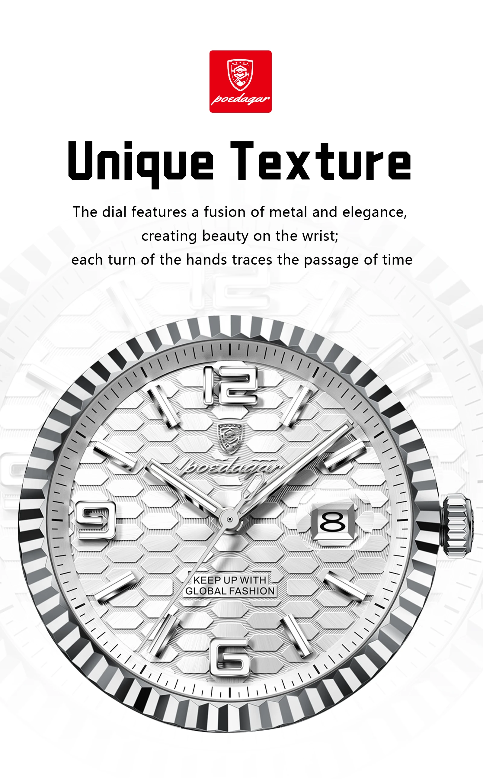 POEDAGAR Casual Top Men Clock Waterproof Luminous Date Luxury Man Watch Stainless Steel Quartz Fashion Men's Watches Couple Gift