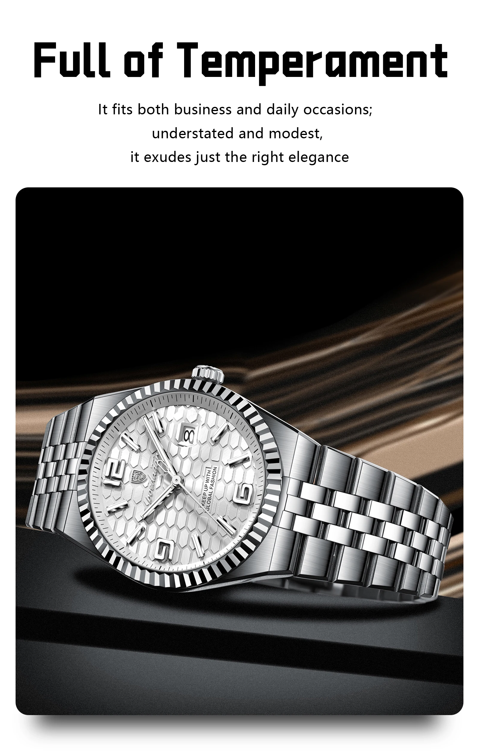 POEDAGAR Casual Top Men Clock Waterproof Luminous Date Luxury Man Watch Stainless Steel Quartz Fashion Men's Watches Couple Gift