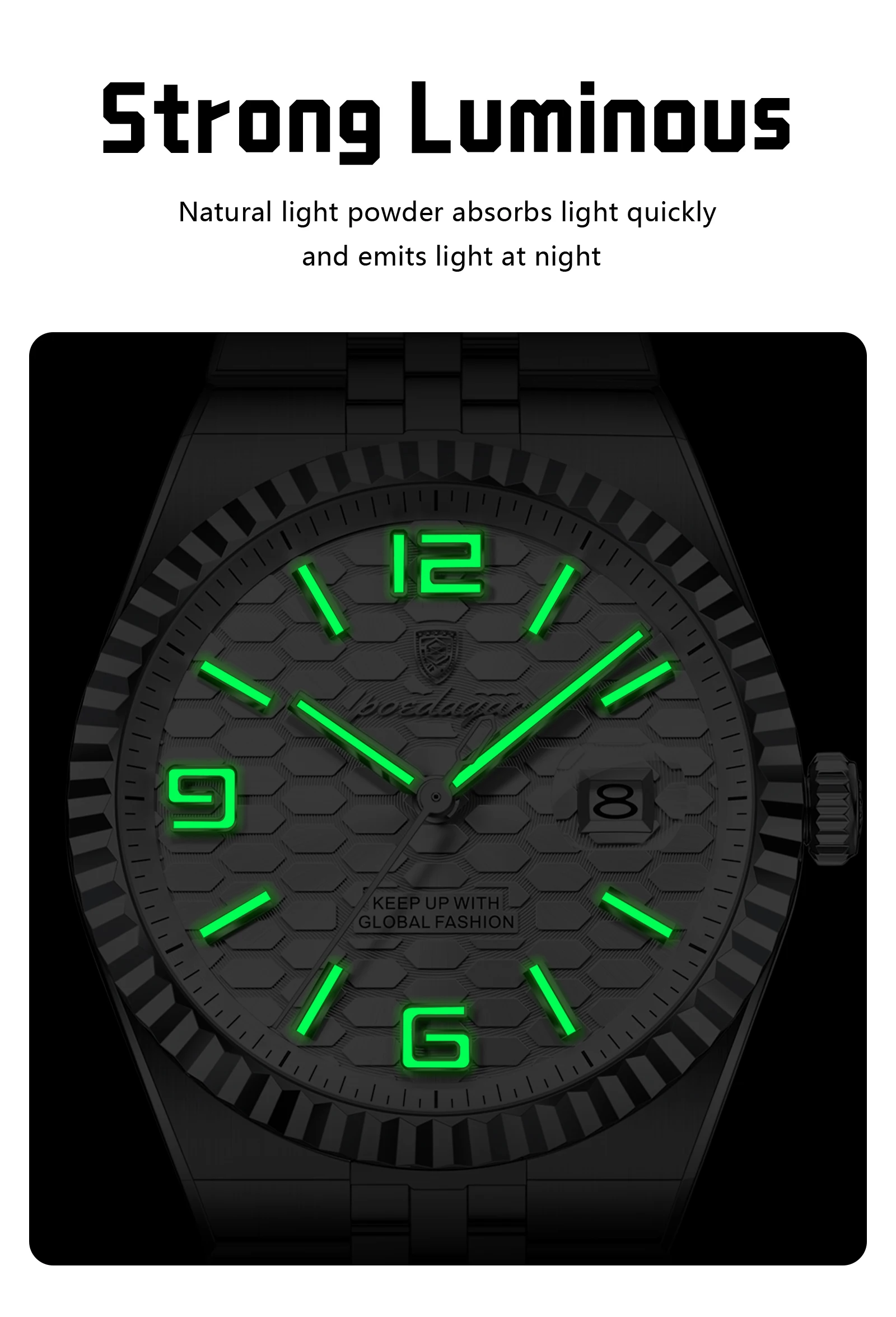 POEDAGAR Casual Top Men Clock Waterproof Luminous Date Luxury Man Watch Stainless Steel Quartz Fashion Men's Watches Couple Gift