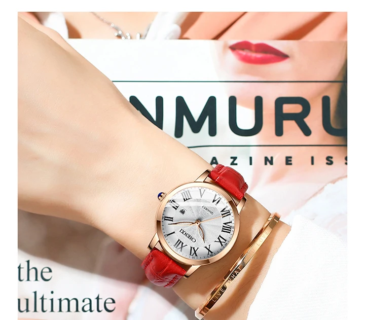 CHENXI Women Top Luxury Brand Fashion Casual Leather Quartz Waterproof Date Wristwatch Elegant Daily Gift Relogio Feminino