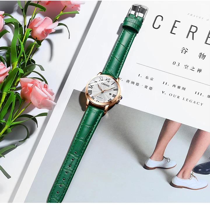 CHENXI Women Top Luxury Brand Fashion Casual Leather Quartz Waterproof Date Wristwatch Elegant Daily Gift Relogio Feminino