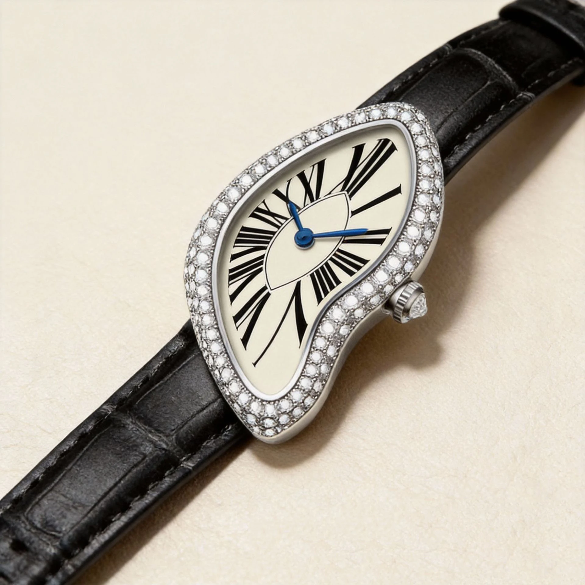 Lovers Diamond Quartz Watch for Men Women Girls Clock Simple Sliver Wristwatch Man Male Ladies Black Genuine Leather Reloj Mujer