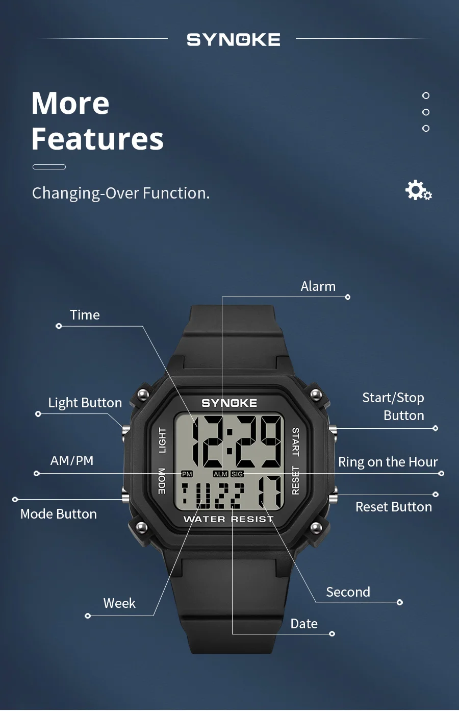 Student Digital Watches Men Sports Luminous Chronograph Waterproof Lady Electronic Military Wrist Watch Relogio Masculino