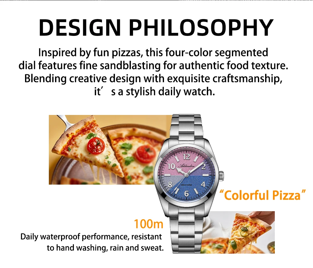 ADDIESDIVE AD2555 Couple's Watches Sapphire Glass BGW9 Super Luminous Wristwatches for Couple Waterproof Stainless Steel Watch