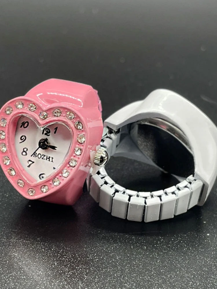 Temperament Women Love Lovers Finger Watch Small Cute Small Dial Flash Diamond Fashion Watch