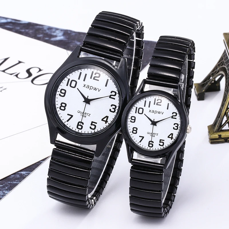 Casual Couple Watches Men Arabic Numerals Fashion Ladies Watch Quartz Wristwatch Pair