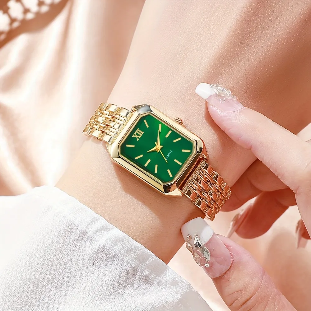 1pc Women's Luxury Square Watch Quartz Movement, Fashionable Wristwatch for Casual & Formal Occasions, Casual Wristwatch