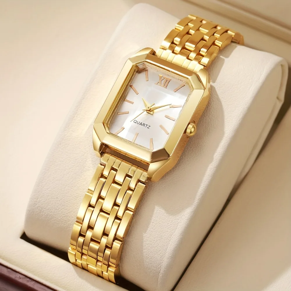 1pc Women's Luxury Square Watch Quartz Movement, Fashionable Wristwatch for Casual & Formal Occasions, Casual Wristwatch