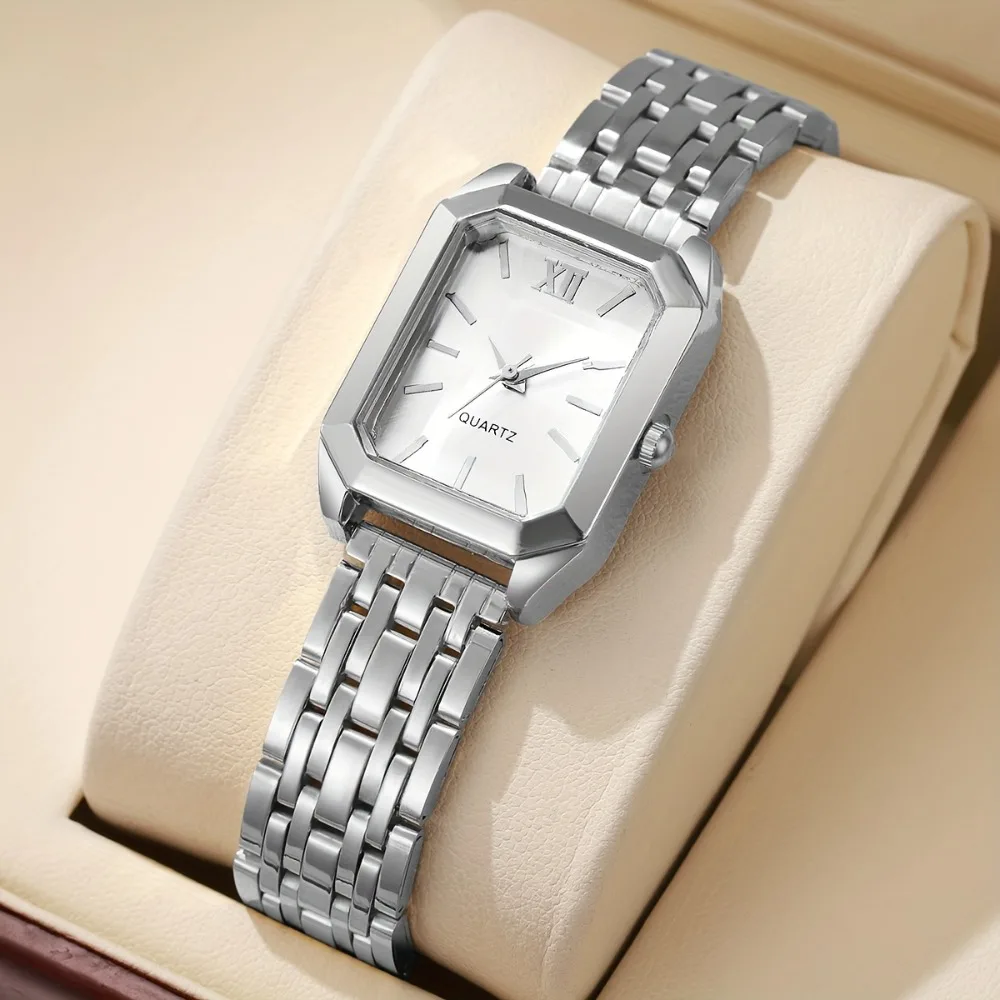 1pc Women's Luxury Square Watch Quartz Movement, Fashionable Wristwatch for Casual & Formal Occasions, Casual Wristwatch