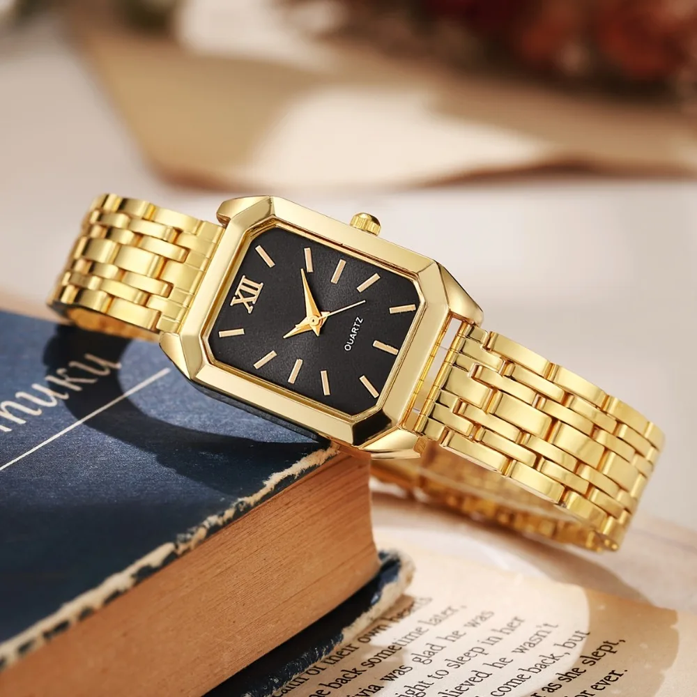 1pc Women's Luxury Square Watch Quartz Movement, Fashionable Wristwatch for Casual & Formal Occasions, Casual Wristwatch