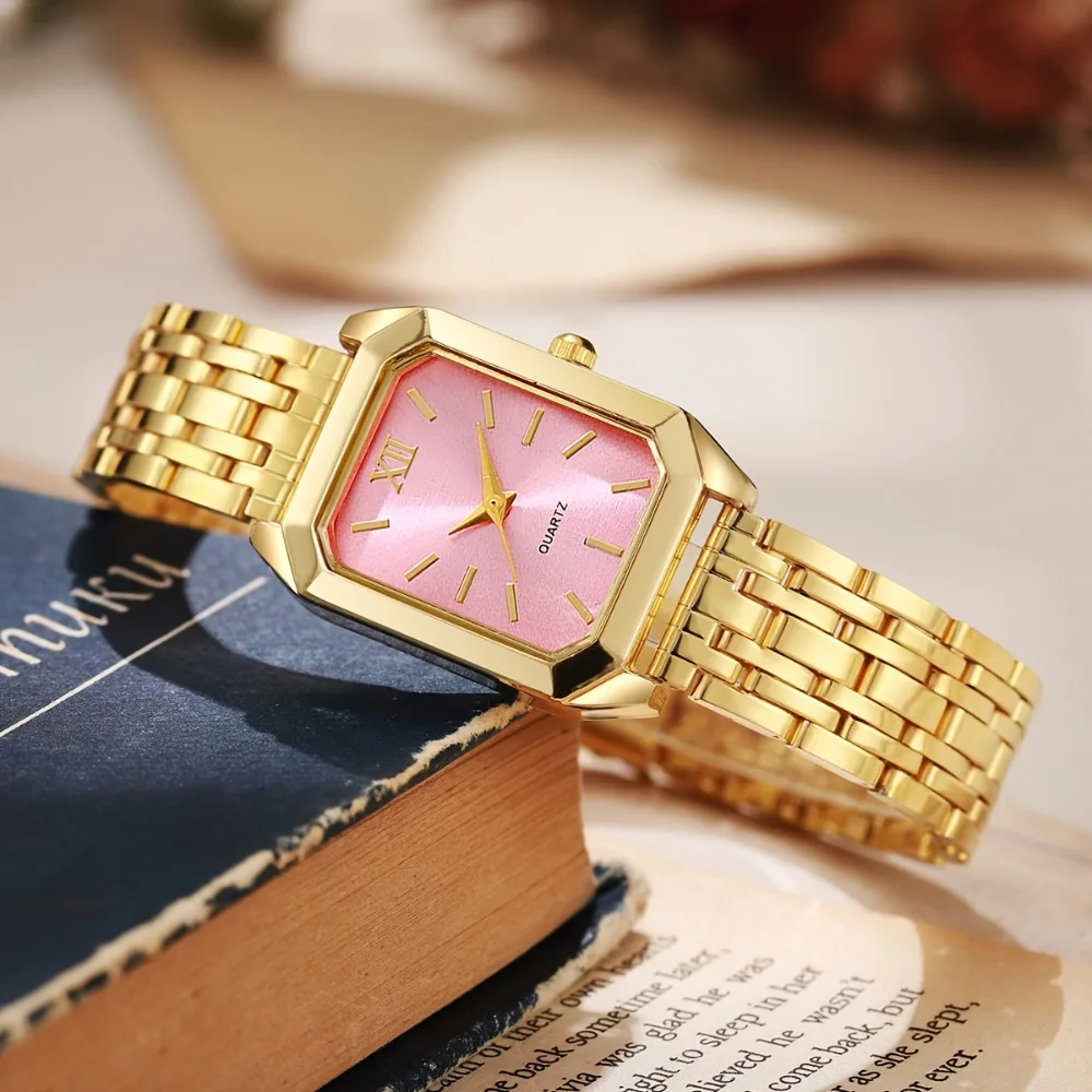 1pc Women's Luxury Square Watch Quartz Movement, Fashionable Wristwatch for Casual & Formal Occasions, Casual Wristwatch