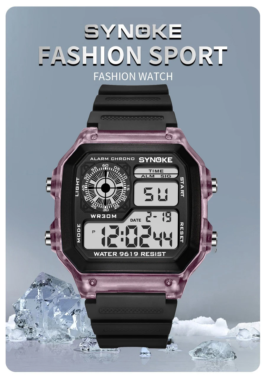 SYNOKE Couple watches Digital Watches Men Sports Luminous Chronograph Waterproof Male Electronic Wrist Watches Relogio Masculino