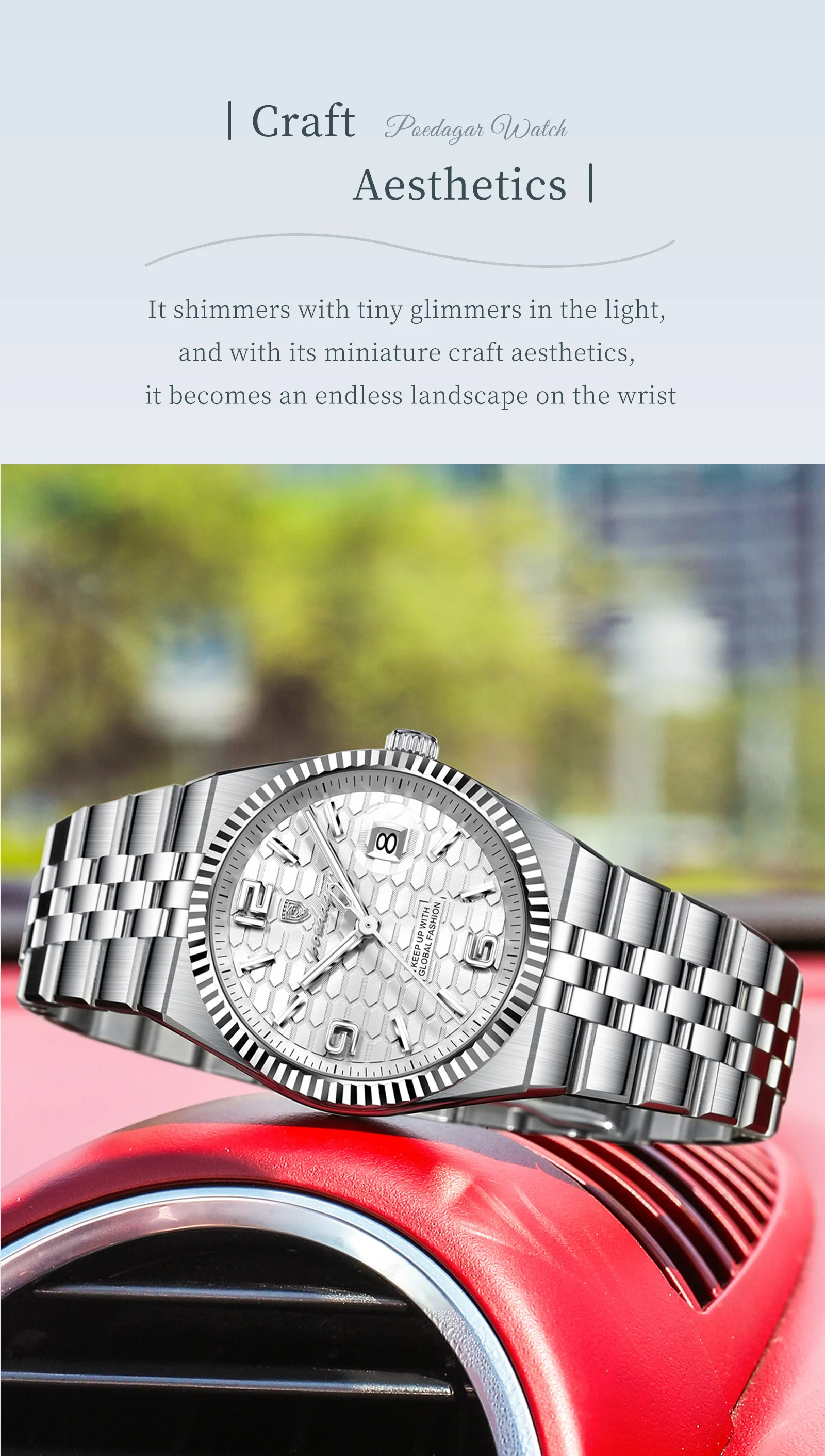 POEDAGAR Fashion Brand Women's Watch Stainless Steel Date Watches For Woman Luminous Waterproof Quartz Luxury Ladies Watch Reloj