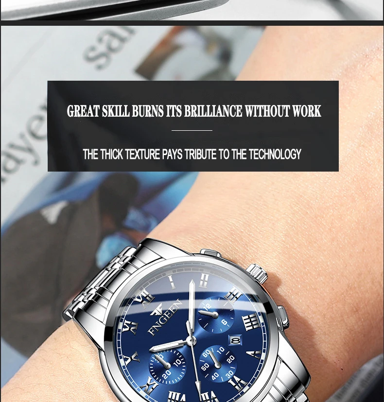 BINBOND Fashion 2pcs/Set Couple Watches Casual Men Ladies for Quartz Watch Lover Waterproof Stainless Steel Valentine Gift Watch