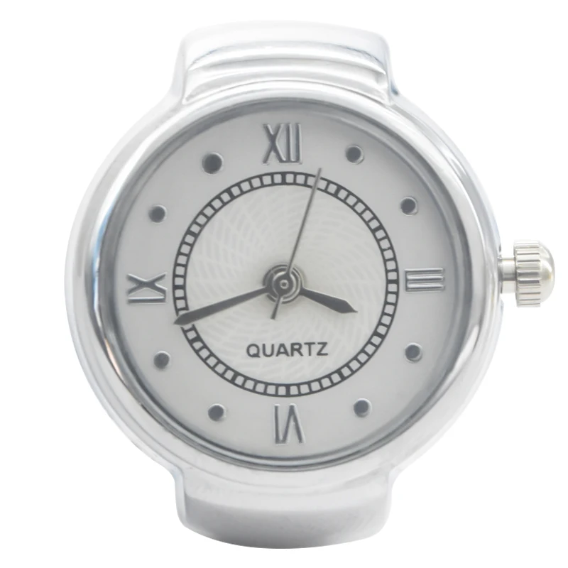 New Hot Sales Creative Roman Literal Ring Watches With Alloy Cases, Finger Round Dials For Couples And Men