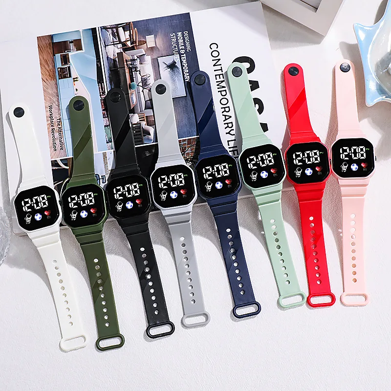 Led Children's Watch Sport Digital Watches Spaceman Silicone Strap Cute Electronic Wristwatch for Boys Girls Students Gift 손목시계