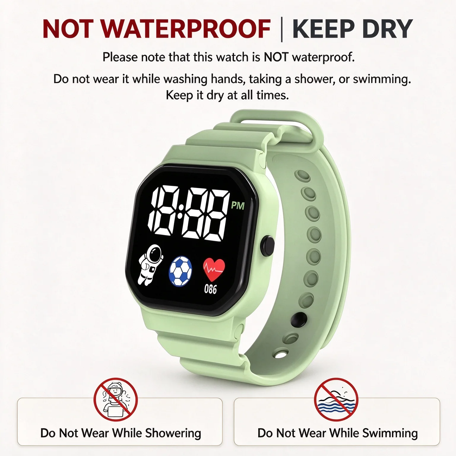 Led Children's Watch Sport Digital Watches Spaceman Silicone Strap Cute Electronic Wristwatch for Boys Girls Students Gift 손목시계