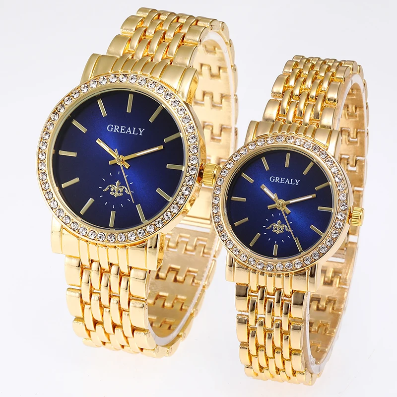 Quartz Couple Watches Ladies Fashion Trend Casual Bracelet Watches Casual Gold Wristwatch Pair