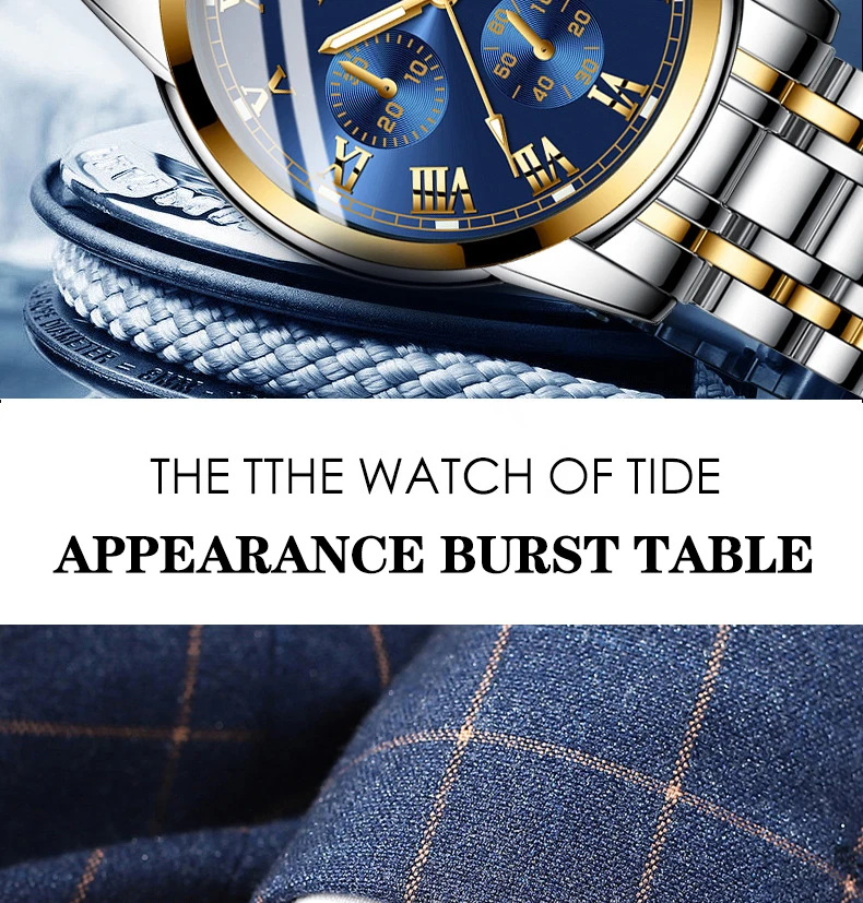 BINBOND 2pcs/Set Couple Watches Fashion Roman Scale Dial Men Ladies Quartz Watch Waterproof Stainless Steel Watch Valentine Gift
